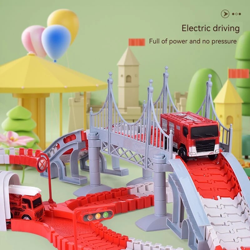 Пожарная машина, трек, сборка  – обзор и цена Model Kit Train