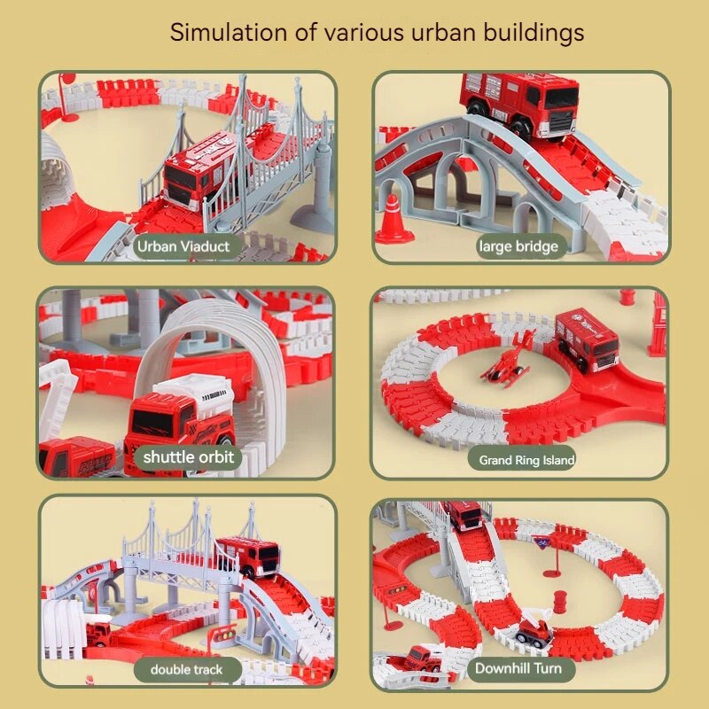 Пожарная машина, трек, сборка  – обзор и цена Model Kit Train
