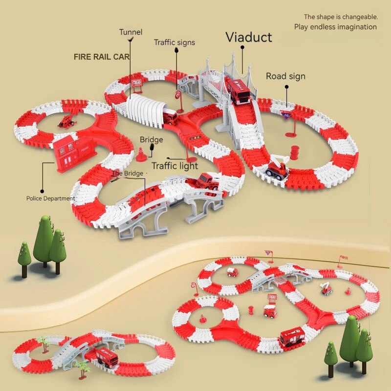 Пожарная машина, трек, сборка  – обзор и цена Model Kit Train